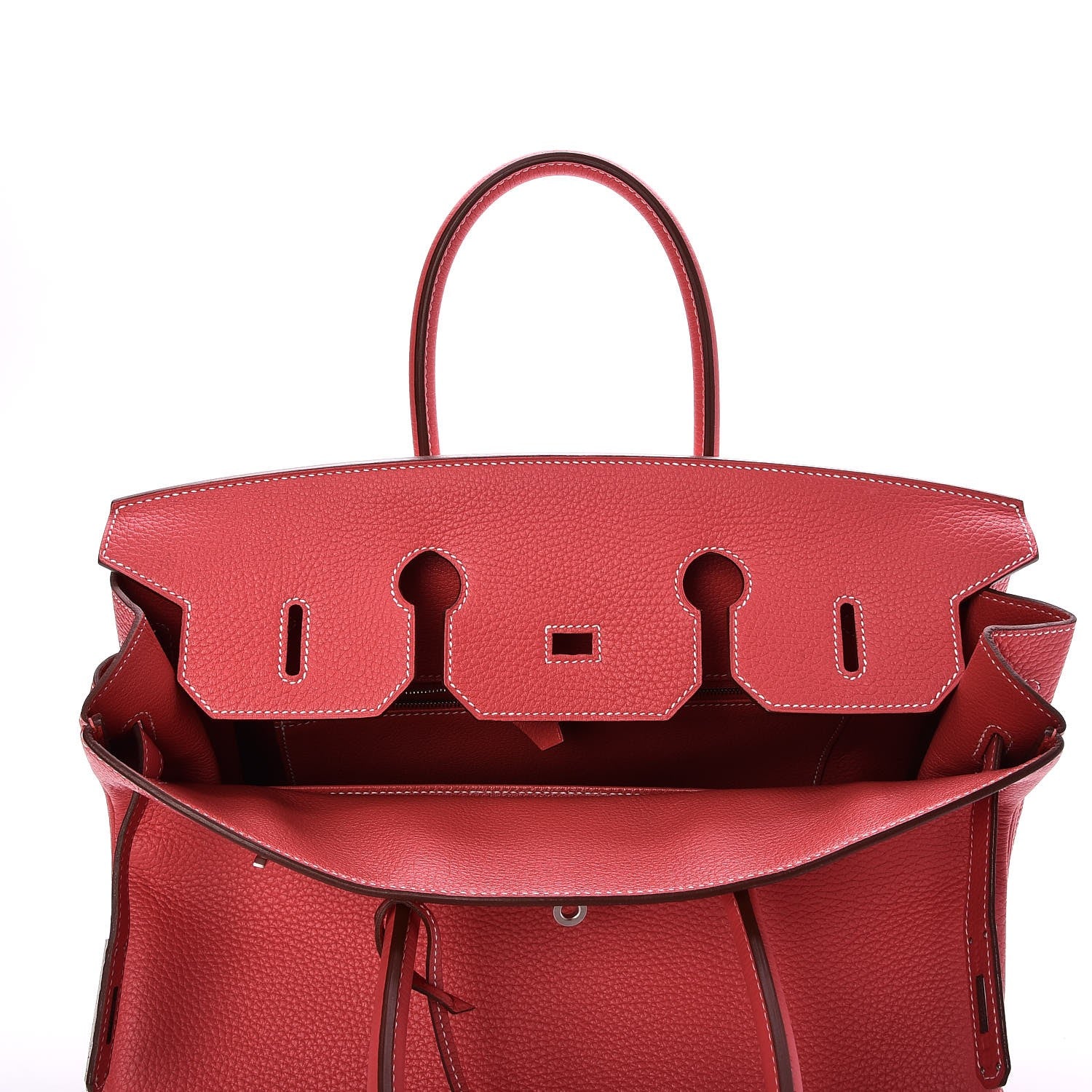 Hermes Taurillon Clemence Horseshoe Birkin 35 Rose Jaipur 8 of 16