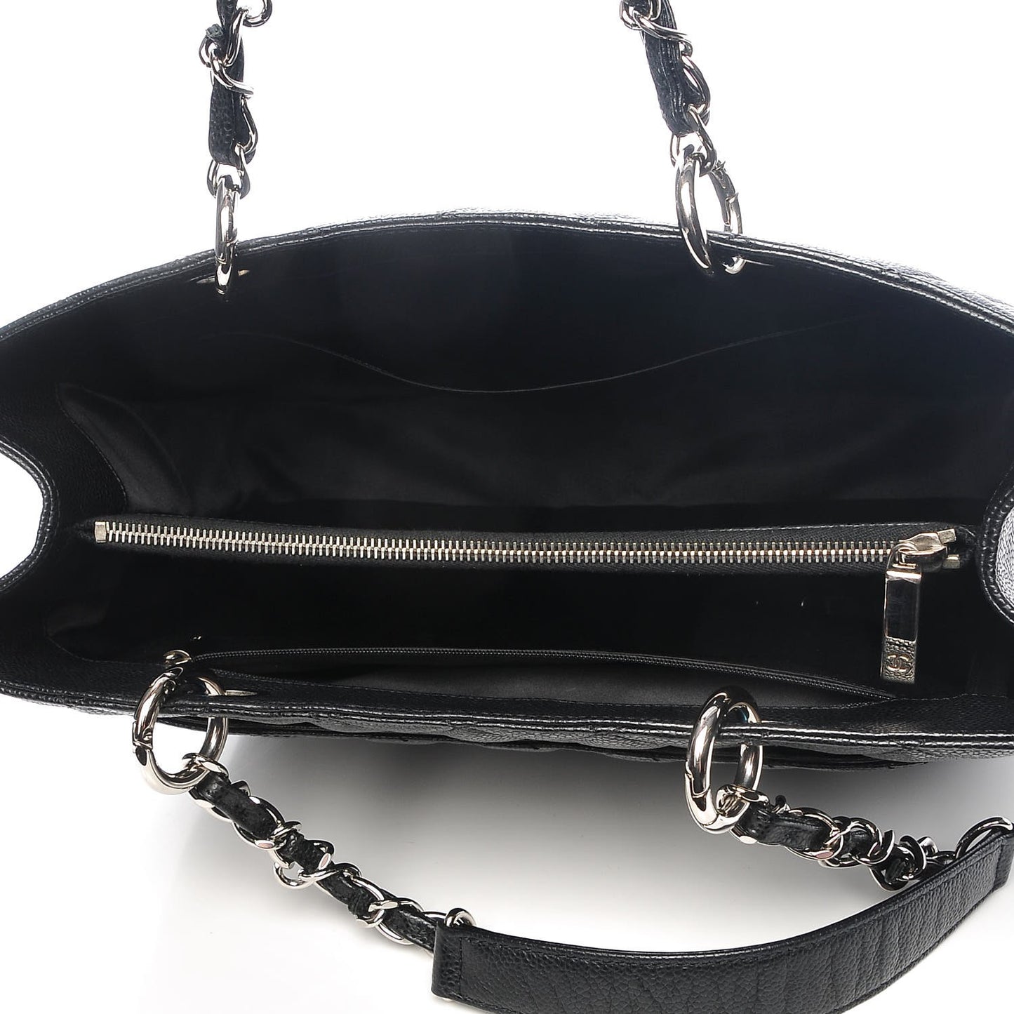 Caviar Quilted Grand Shopping Tote GST Black