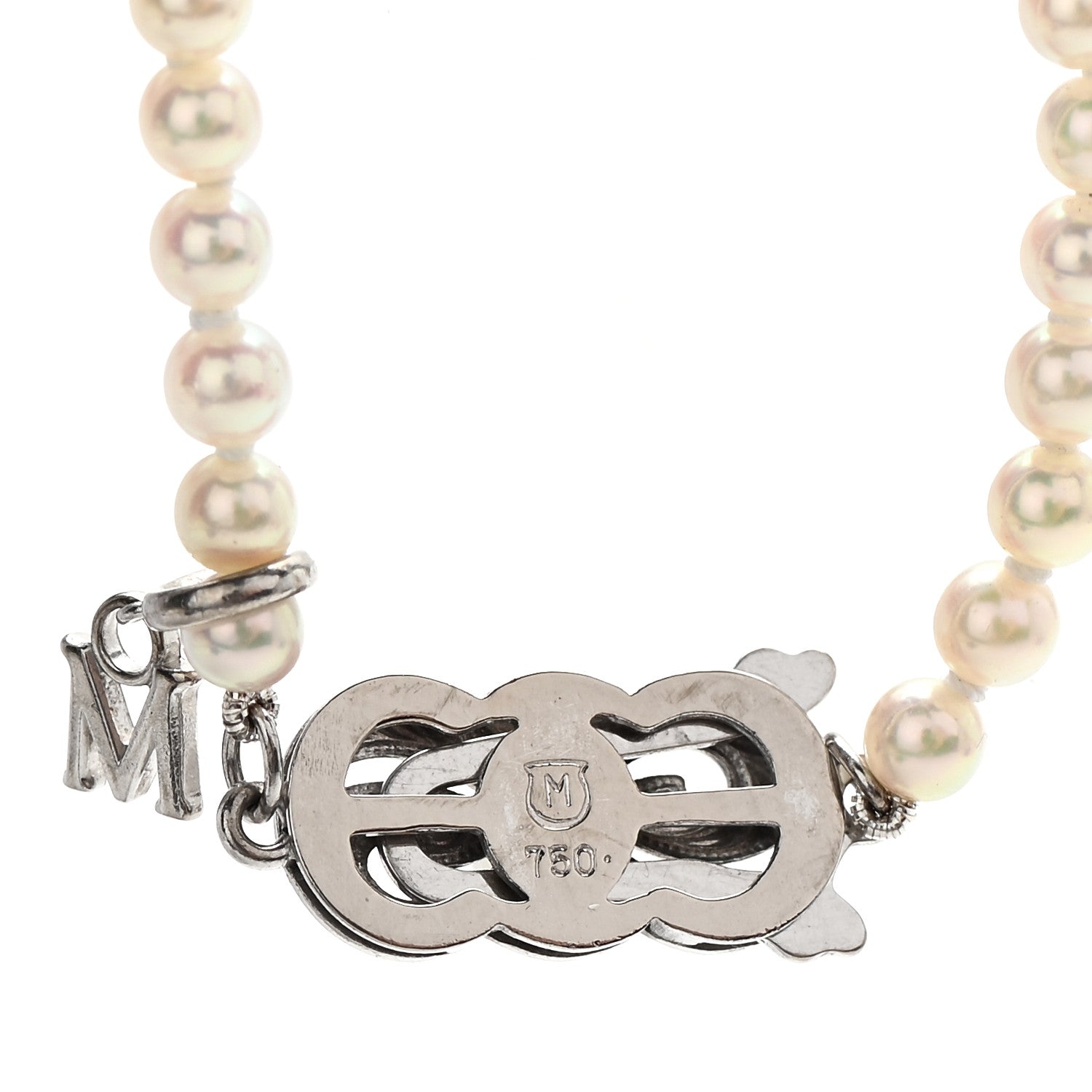 Mikimoto 18K White Gold Akoya Pearl 3.5-4mm Strand Bracelet 3 of 3