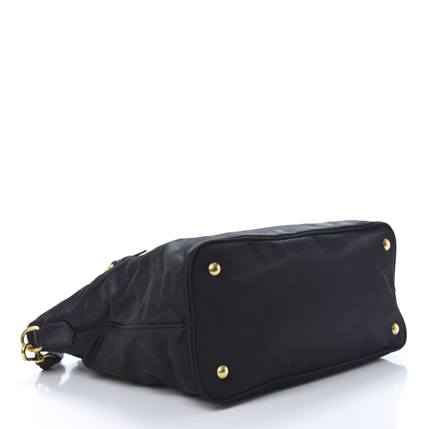 Tessuto Nylon Soft Calfskin Tote Black