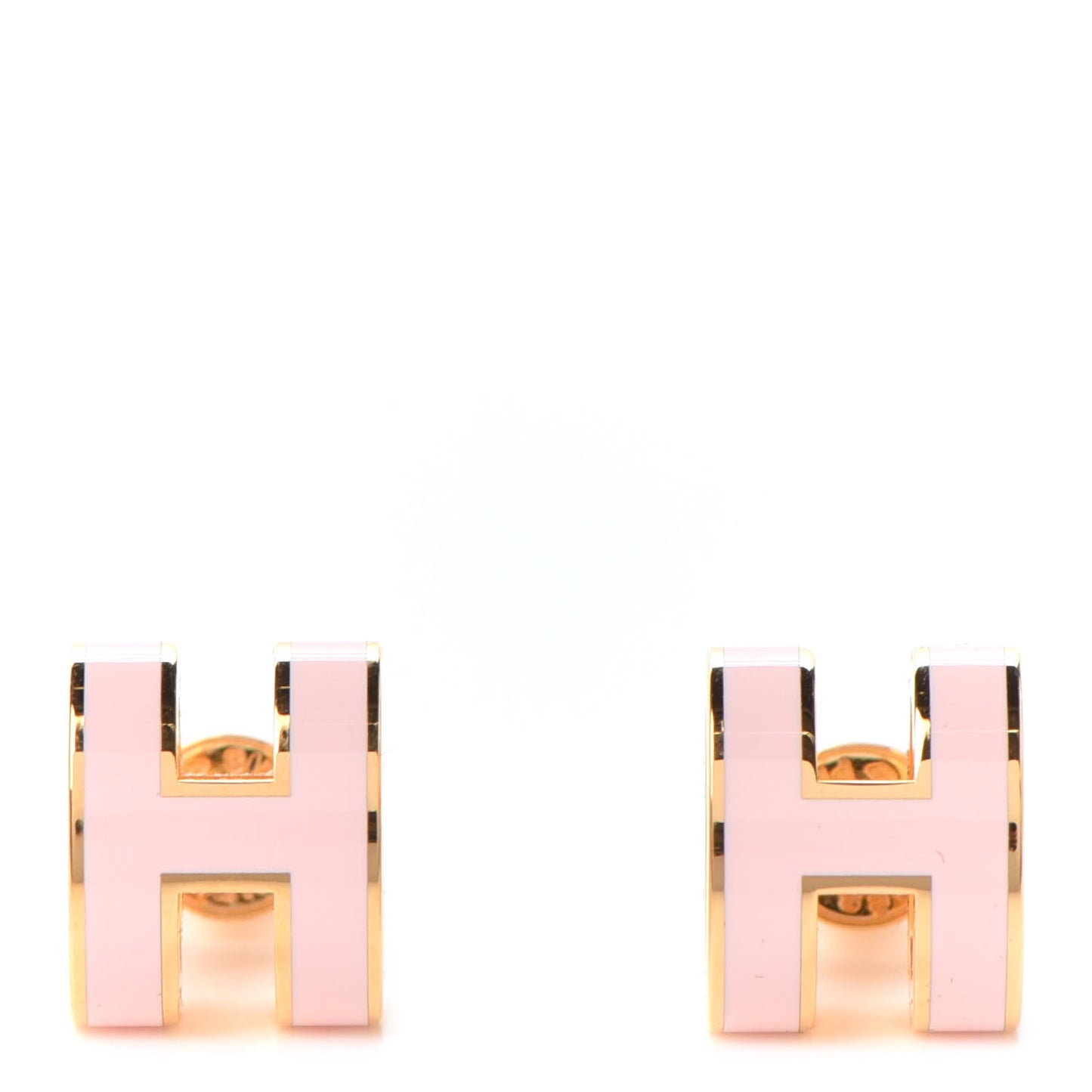 Rose Gold Lacquered Pop H Earrings Rose Dragee