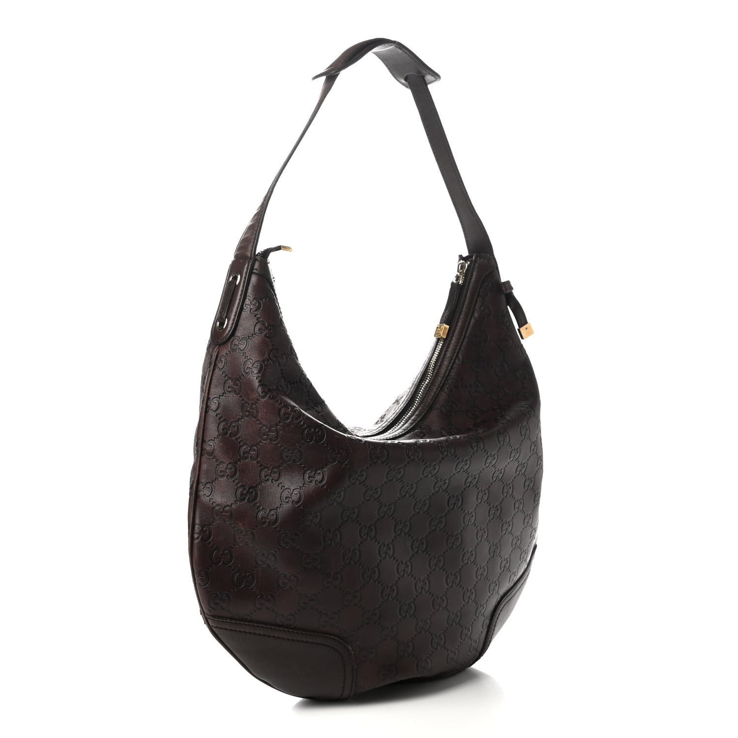 Guccissima Large Princy Hobo Dark Brown