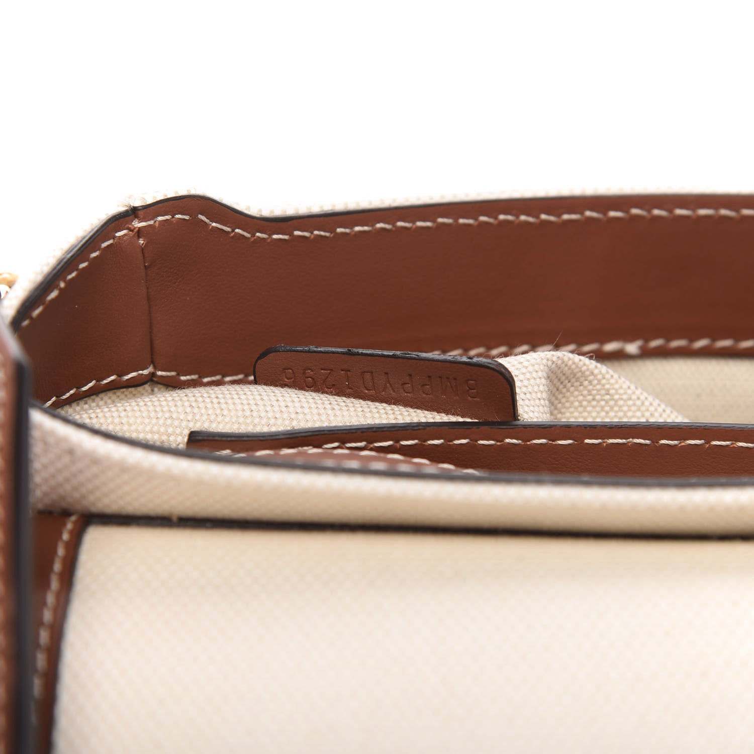 Burberry Canvas Horseferry Print Note Crossbody Bag Natural Tan Fiery Red 9 of 10