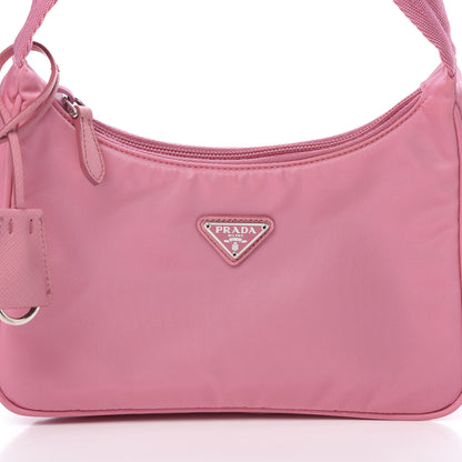 Prada Tessuto Nylon Mini Re-Edition 2000 Bag Begonia 8 of 12