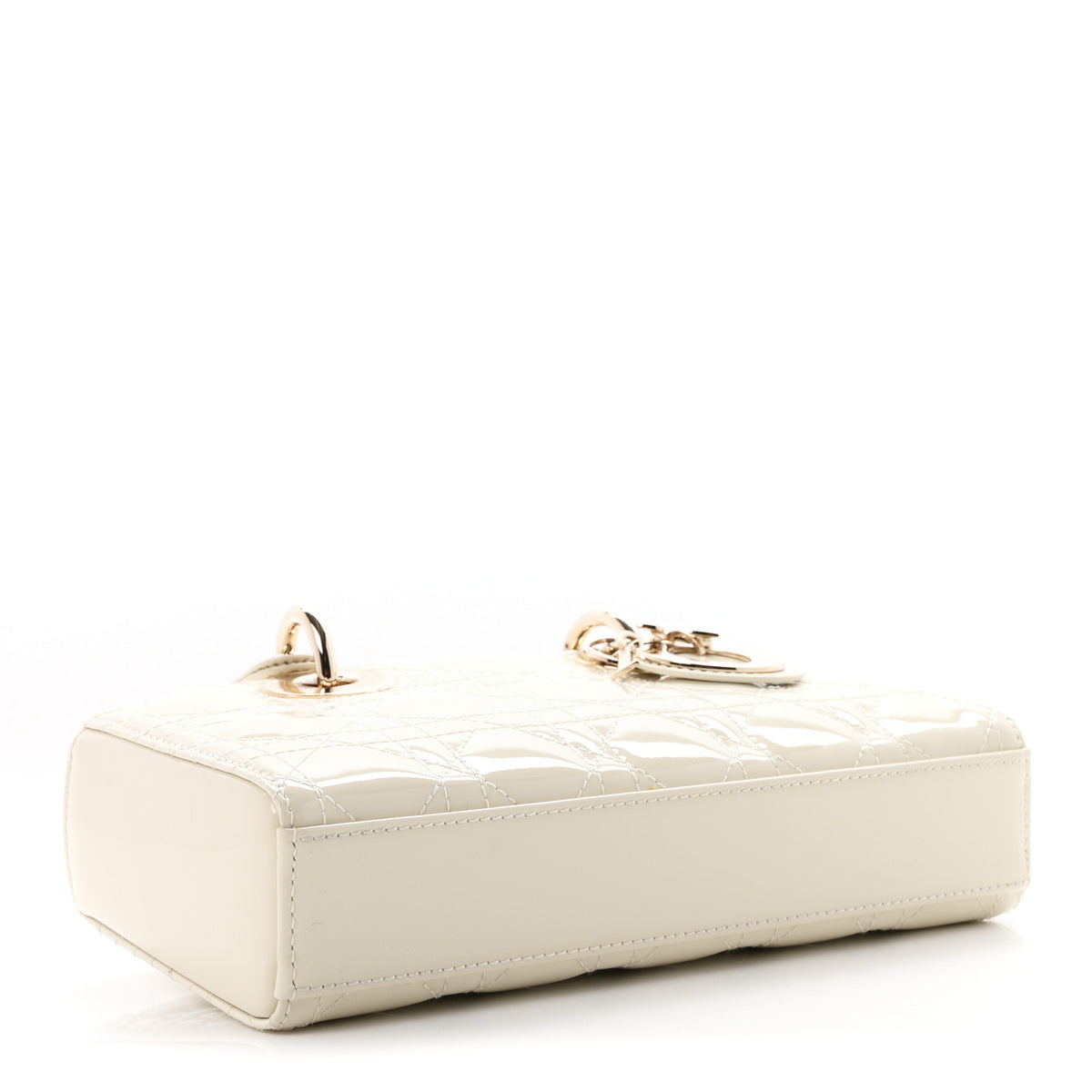 Christian Dior Patent Cannage Small Lady D-Joy White 4 of 12