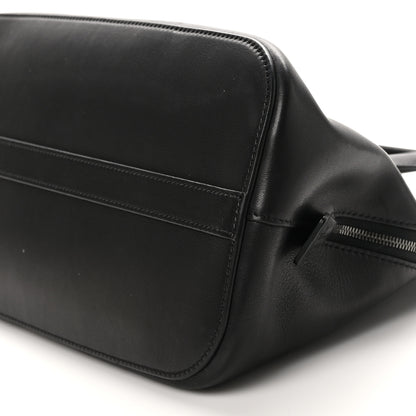 The Row Polished Saddle Calfskin Medium Devon Bag Black 9 of 10