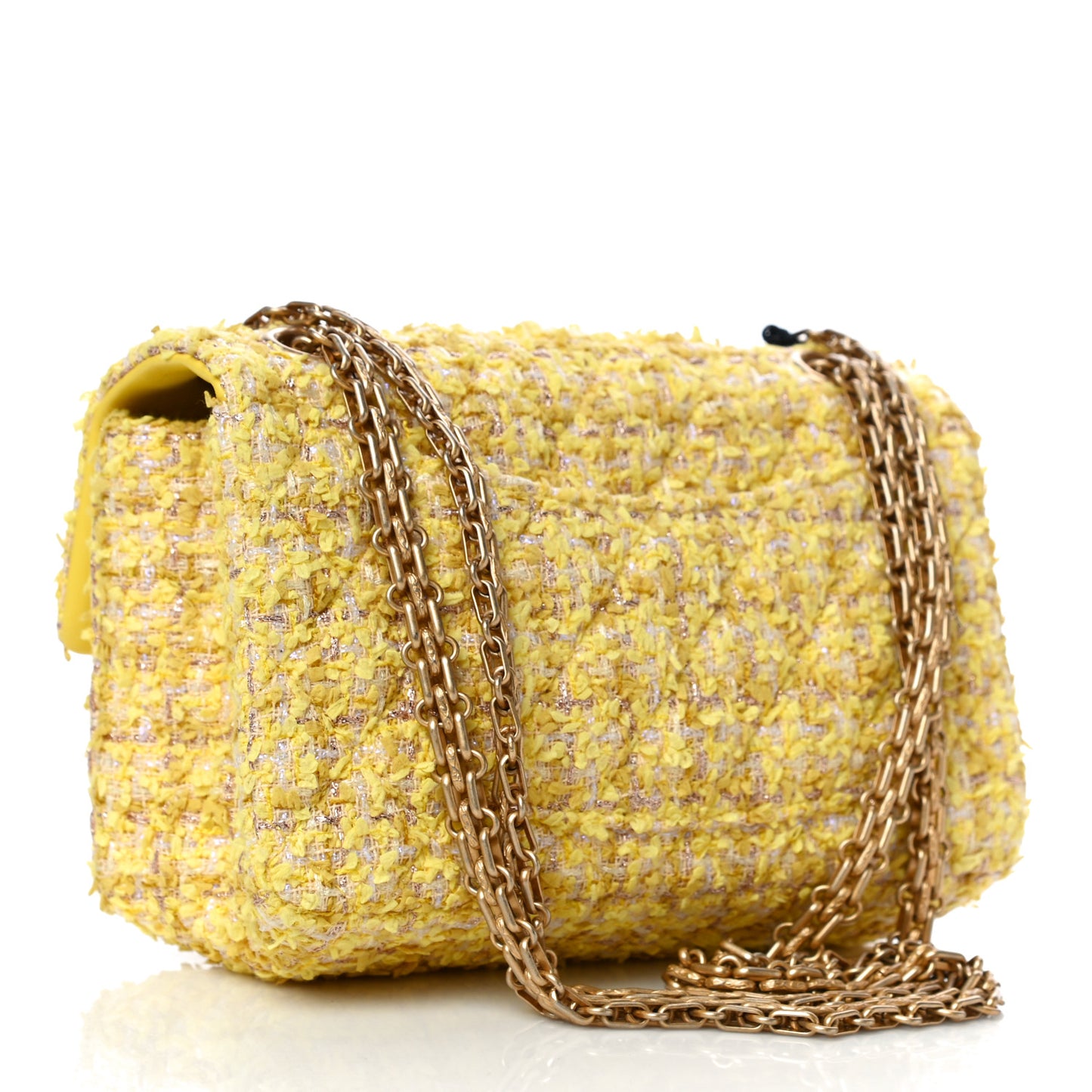 Tweed Quilted 2.55 Reissue Mini Flap Yellow