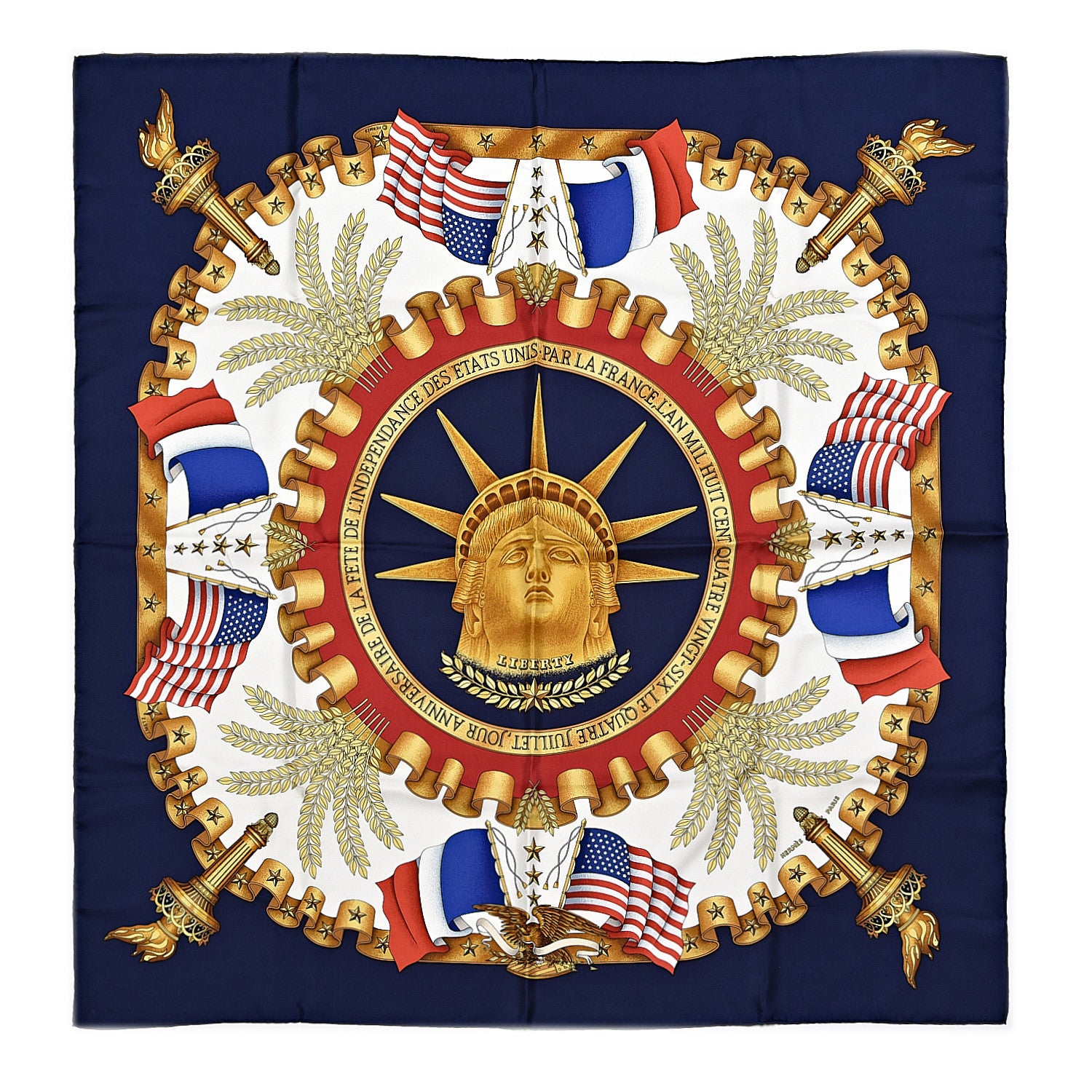 Hermes Silk Liberty Scarf 90 1 of 8