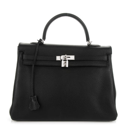 Hermes Taurillon Clemence Kelly Retourne 35 Black 1 of 23