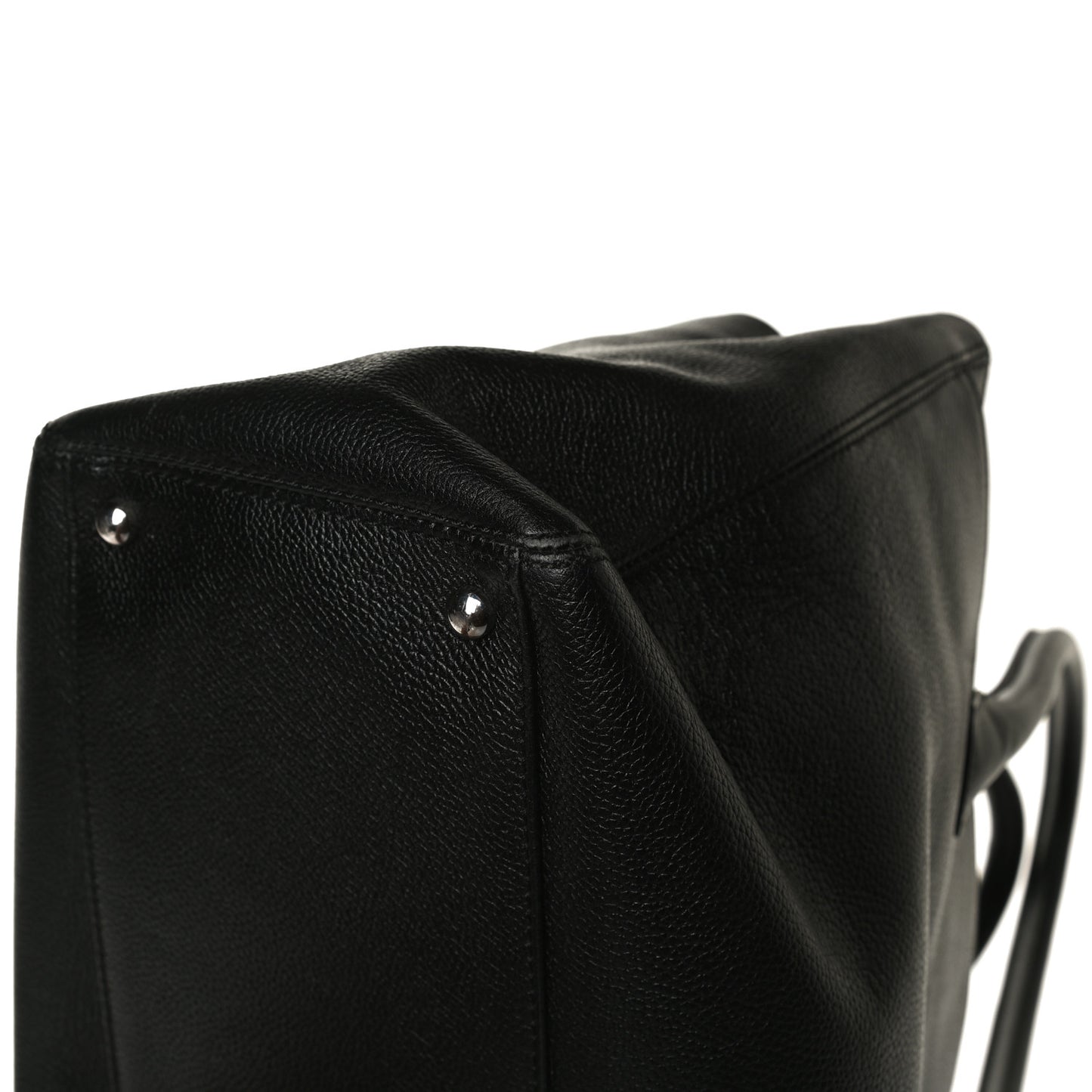 Calfskin Cerf Executive Shopper Tote Black