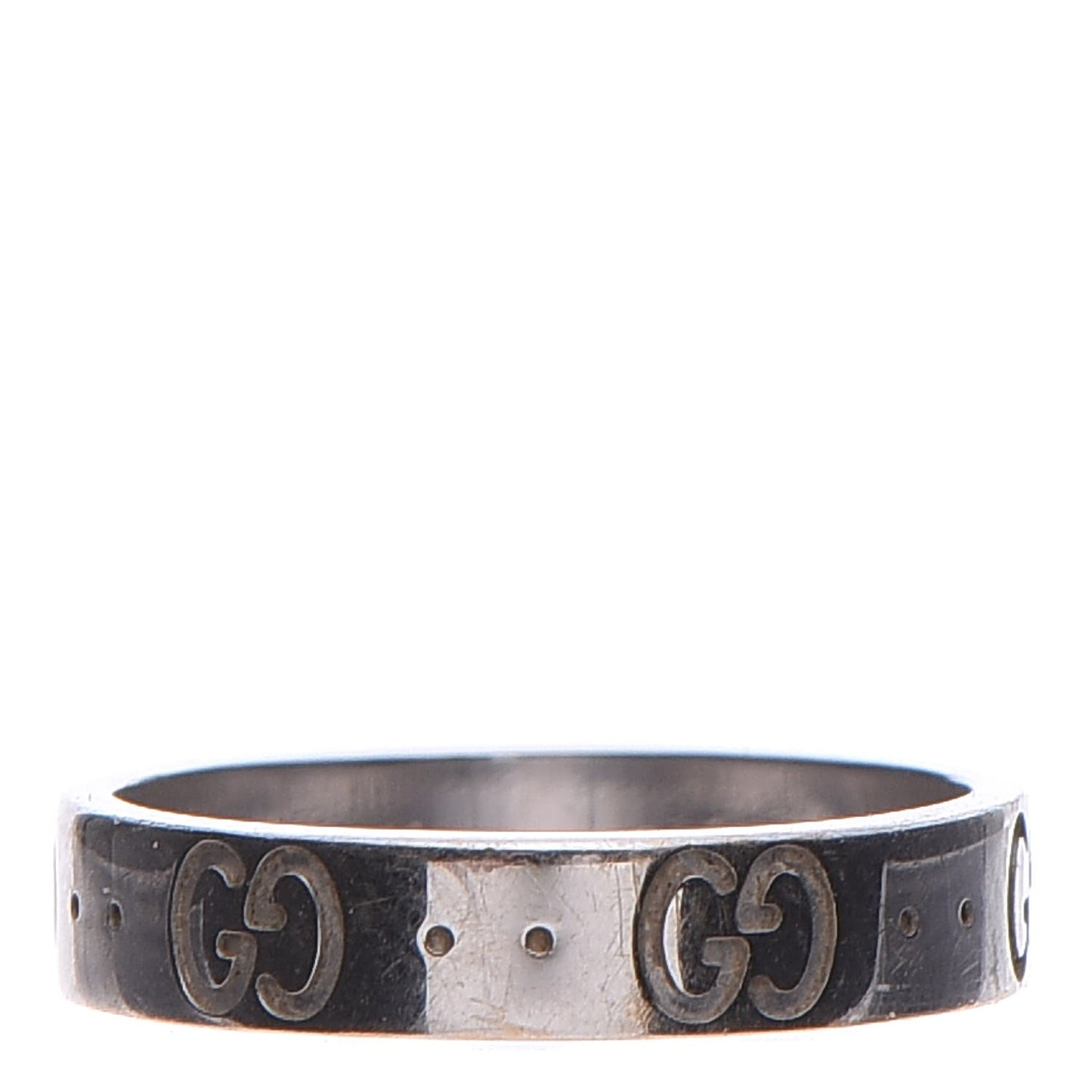 18K White Gold 4mm Icon Thin Band Ring 52 6