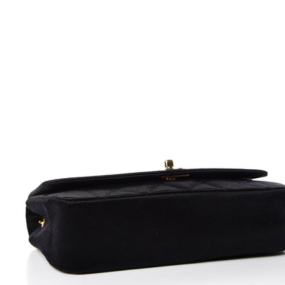 Chanel Satin Quilted Evening Flap Black 4 of 9