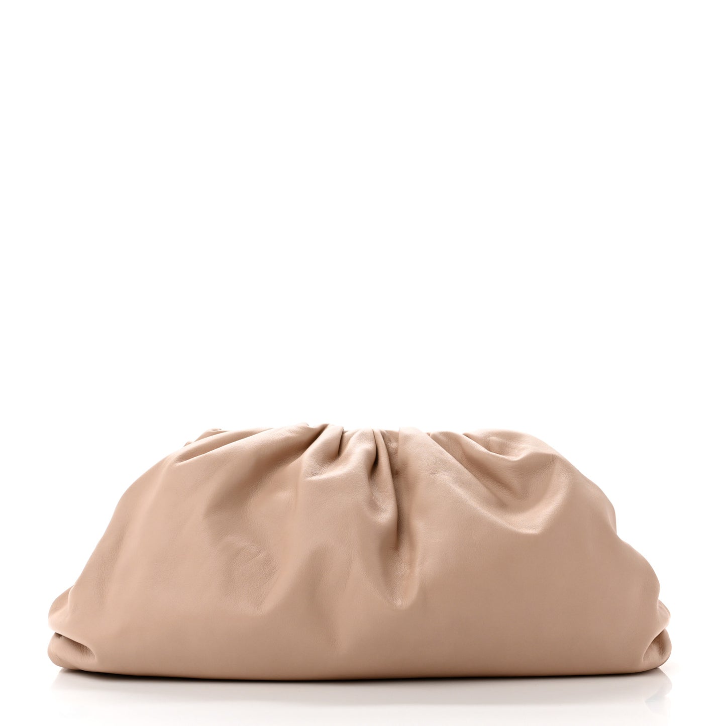 Smooth Butter Calf The Pouch Oversized Clutch Nude