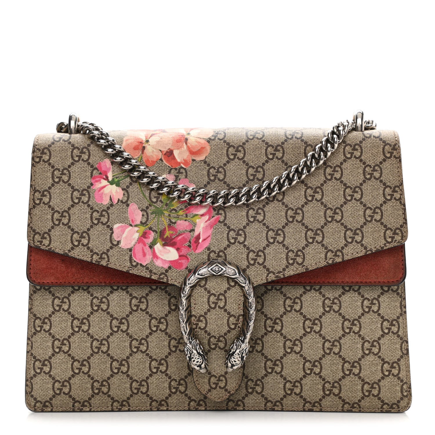 Gucci GG Supreme Monogram Blooms Medium Dionysus Shoulder Bag Beige Multicolor Dry Rose 1 of 13