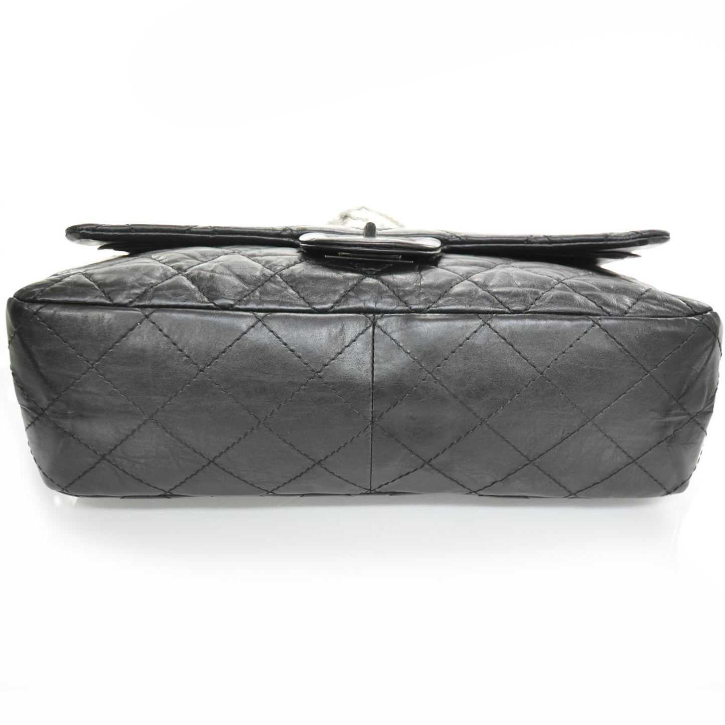 Distressed Leather 2.55 Reissue 227 Jumbo Flap Black