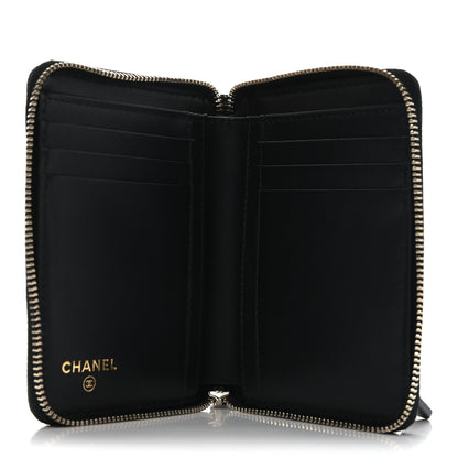 Chanel Caviar Quilted Small Zip Around Wallet Black 5 of 9
