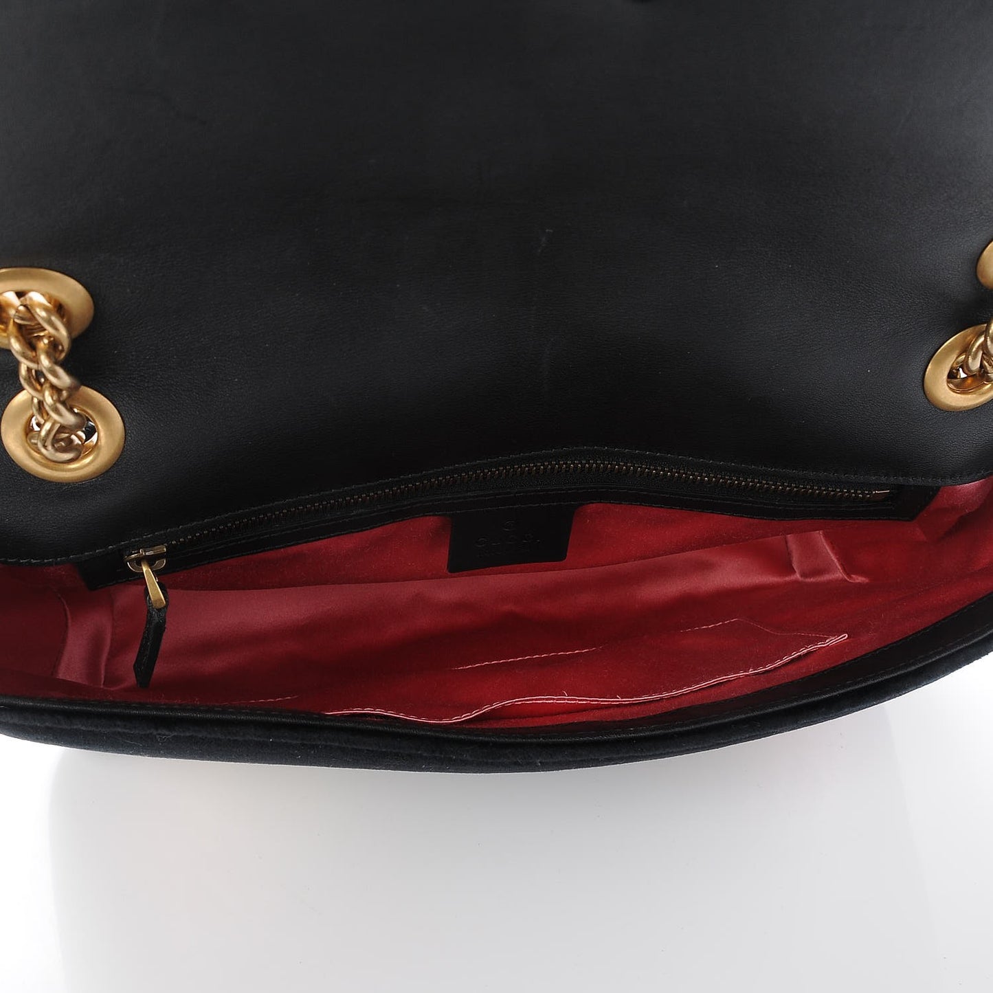 Velvet Matelasse Loved Embroidered Medium GG Marmont Shoulder Bag Black