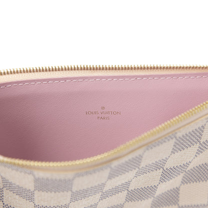 Louis Vuitton Damier Azur Felicie Chain Wallet Zippered Insert Rose Ballerine 5 of 5