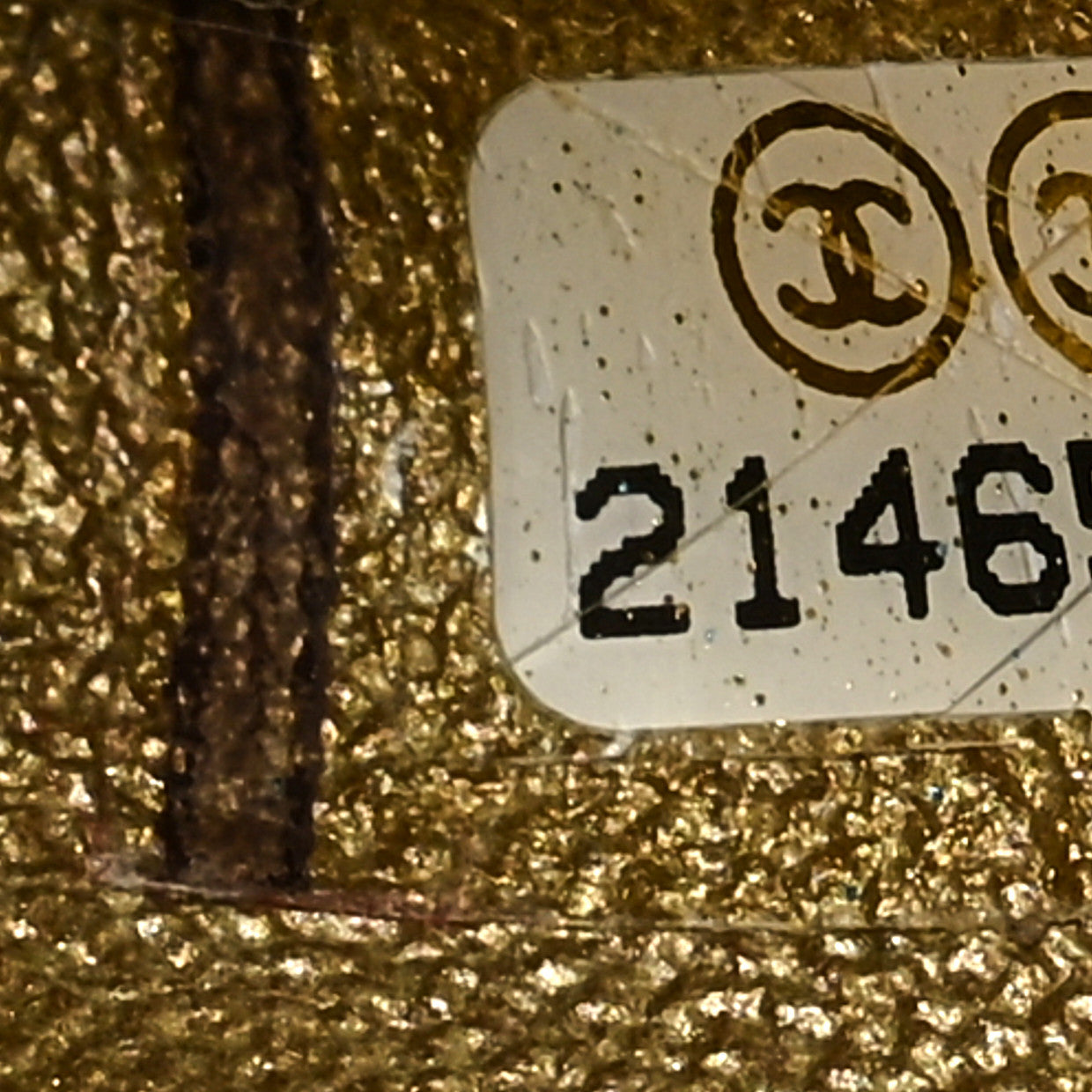 Metallic Caviar Quilted Mini Rectangular Flap Gold