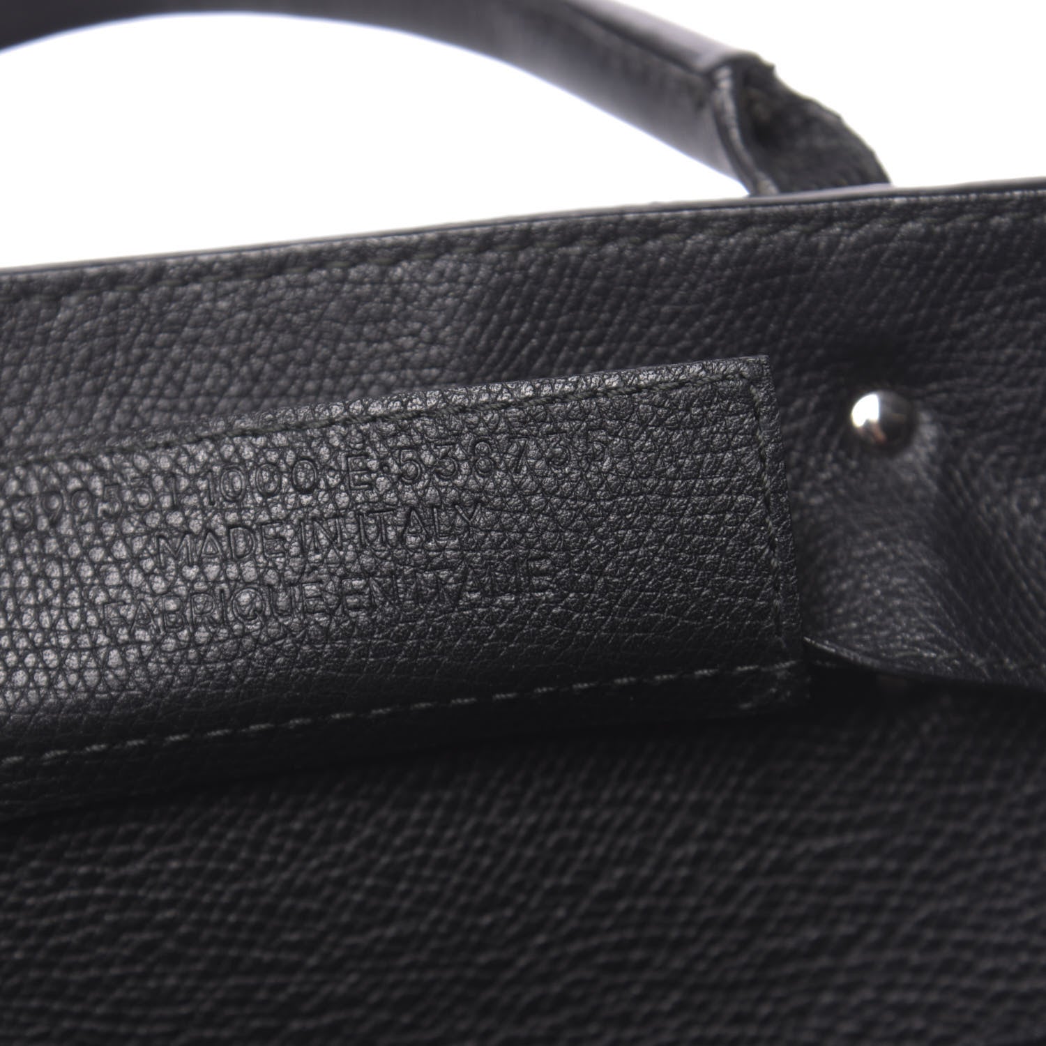 Balenciaga Grained Calfskin Plate Hardware Papier A6 Zip Around Tote Black 7 of 12