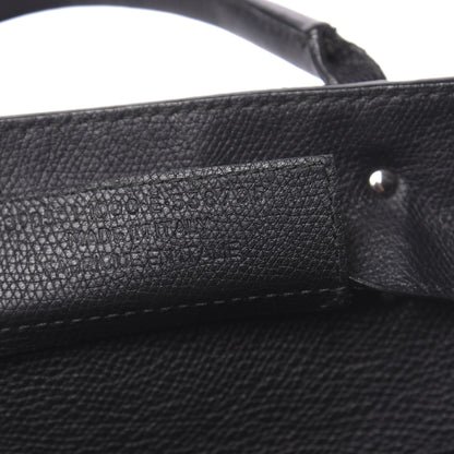 Balenciaga Grained Calfskin Plate Hardware Papier A6 Zip Around Tote Black 7 of 12