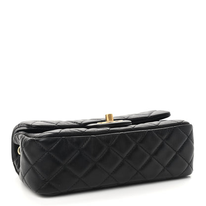 Chanel Lambskin Quilted Mini Rectangular Pearl Crush Flap Black 4 of 9