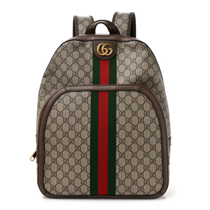 Gucci GG Supreme Monogram Medium Ophidia Day Backpack Brown 1 of 15