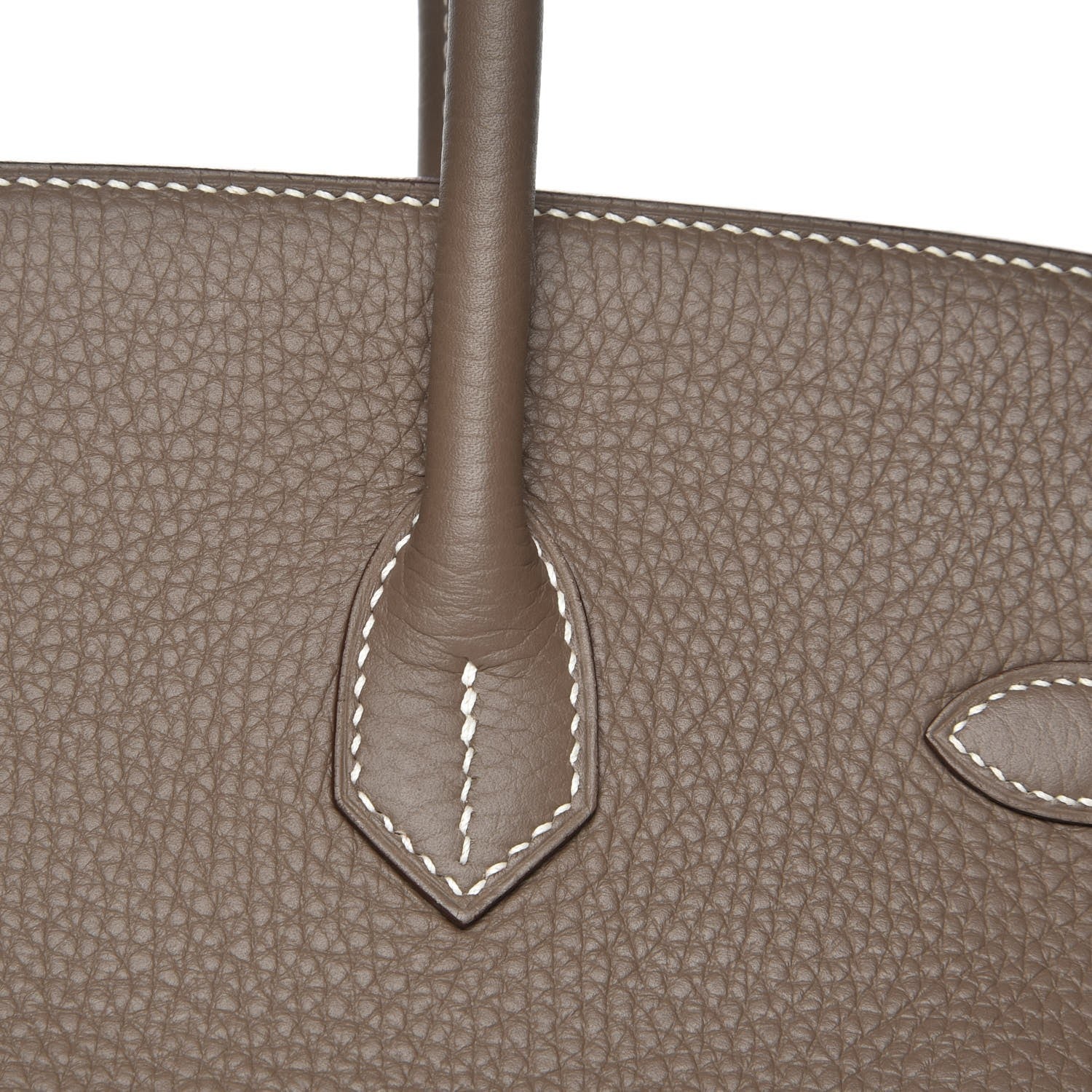 Hermes Taurillon Clemence Birkin 35 Etoupe 26 of 29
