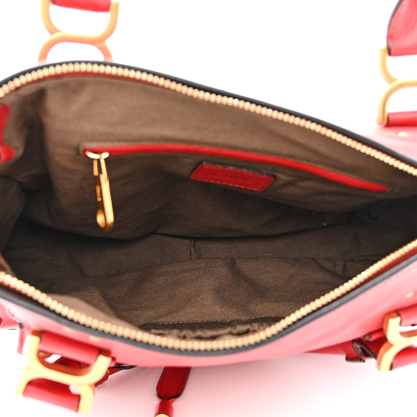 Calfskin Medium Marcie Satchel Red