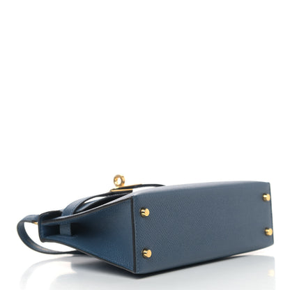 Hermes Epsom Mini Kelly Sellier 20 Deep Blue 4 of 11