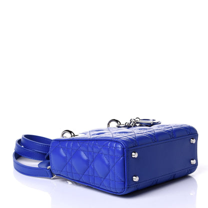 Christian Dior Lambskin Cannage Mini Lady Dior Blue 5 of 10