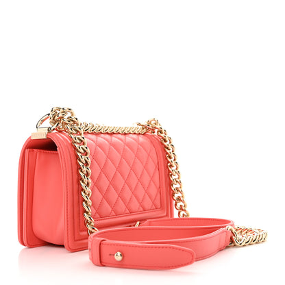 Chanel Calfskin Quilted Small Boy Flap Coral 3 of 11