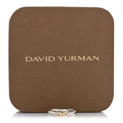 David Yurman Sterling Silver 18K Yellow Gold Petite X Crossover Ring 57 8 5 of 5