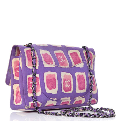Chanel Nylon Printed Small Flap Purple 3 of 24