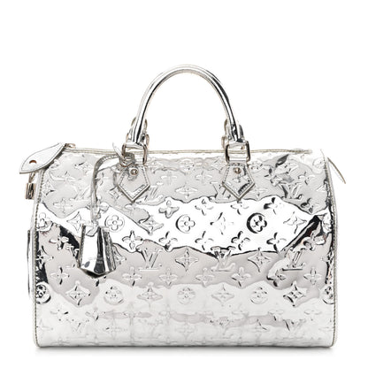 Louis Vuitton Monogram Miroir Speedy 35 Silver 1 of 17