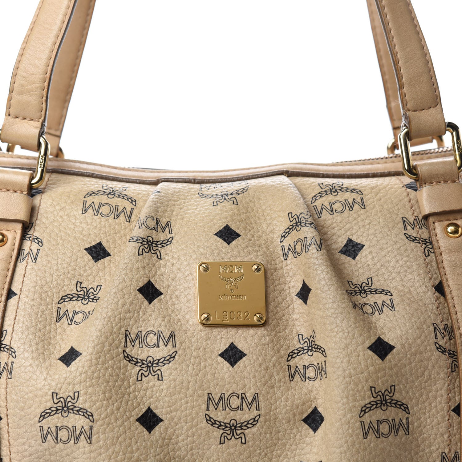 MCM Visetos Medium Essentials Shopper Tote Beige 16 of 16