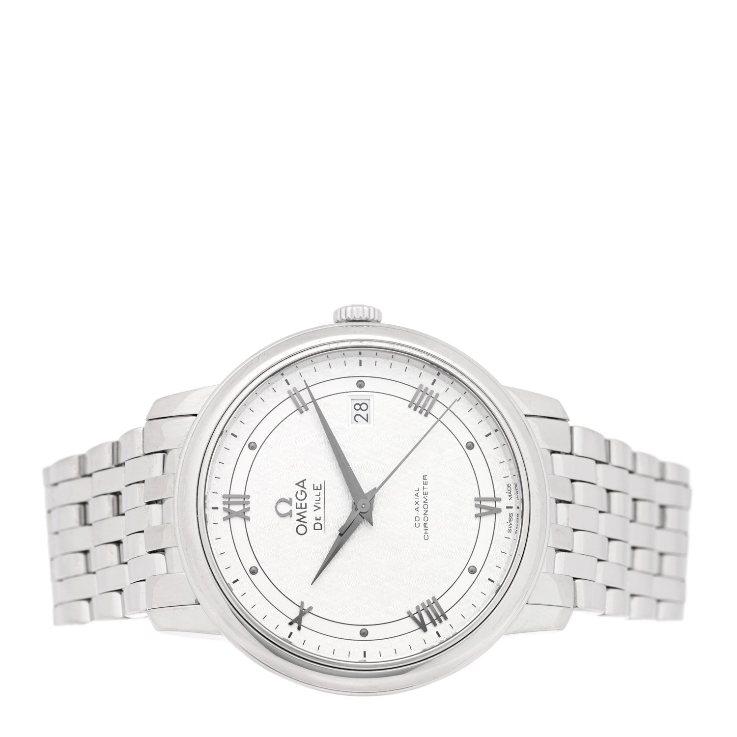Omega Stainless Steel 36.8mm De Ville Prestige Automatic Watch White 424.10.37.20.04.001 2 of 5