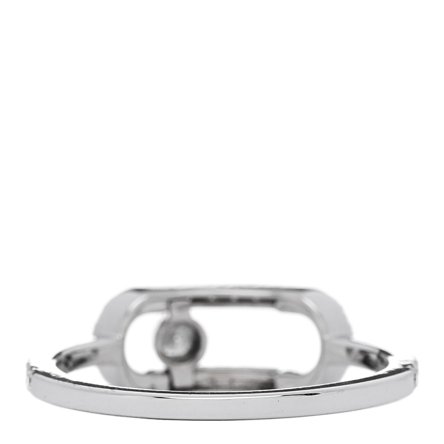 18K White Gold Diamond Move Uno Pave Ring 53 6.5