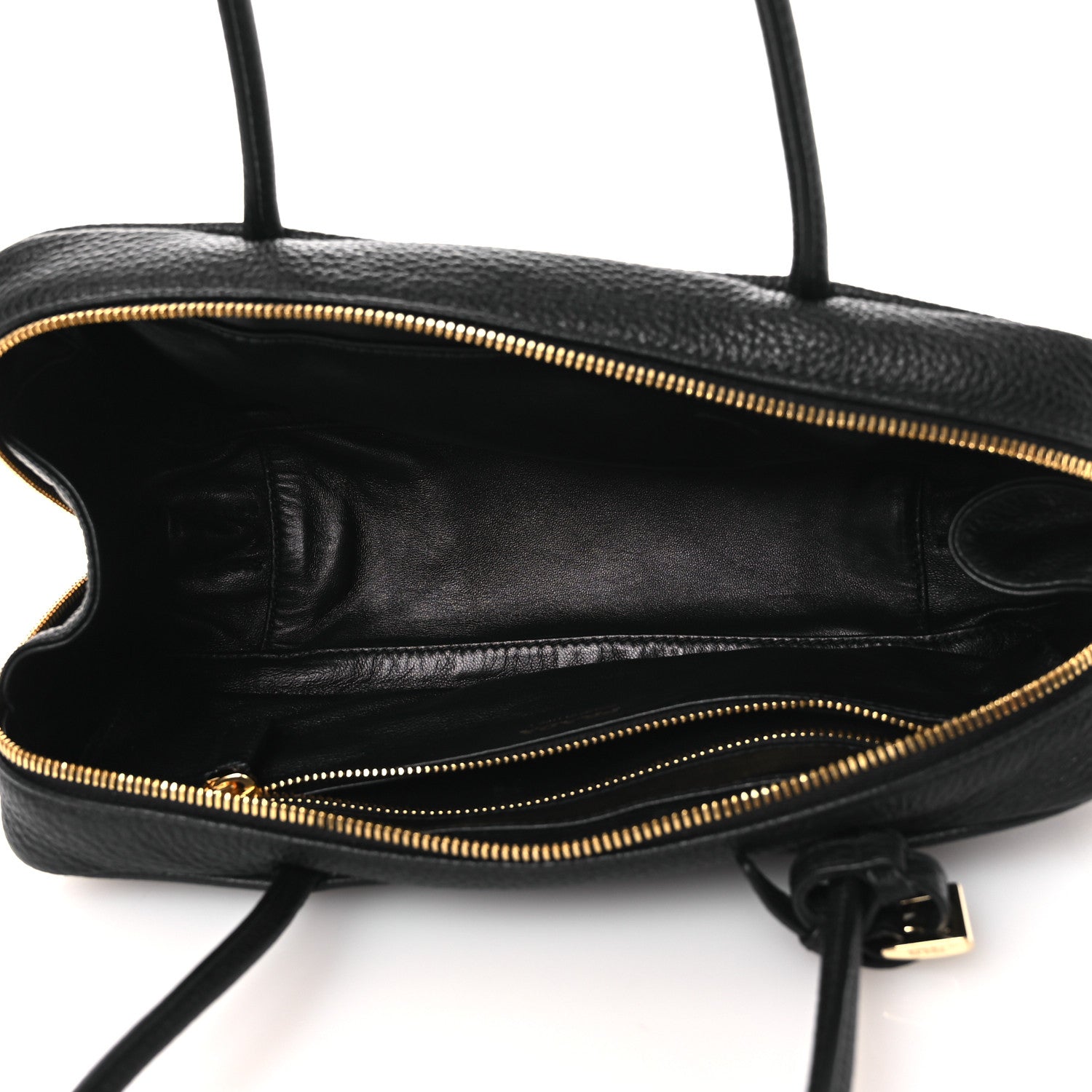 Prada Vitello Daino Medium East West Top Handle Bag Black 5 of 10