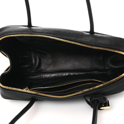 Prada Vitello Daino Medium East West Top Handle Bag Black 5 of 10