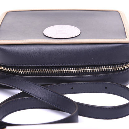 Fendi Vitello Century Matte Stamp Patch Bi-Color Mini Camera Case Blue Notte Amido Pink 12 of 13