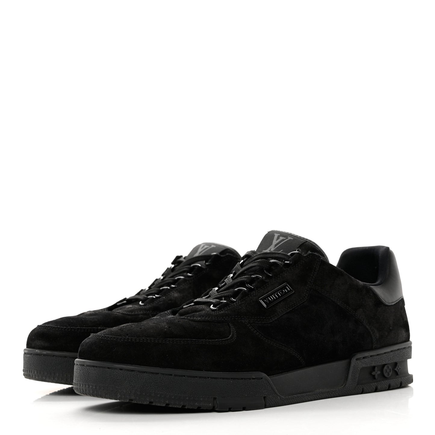 Suede Uniform Sneakers 10 Black