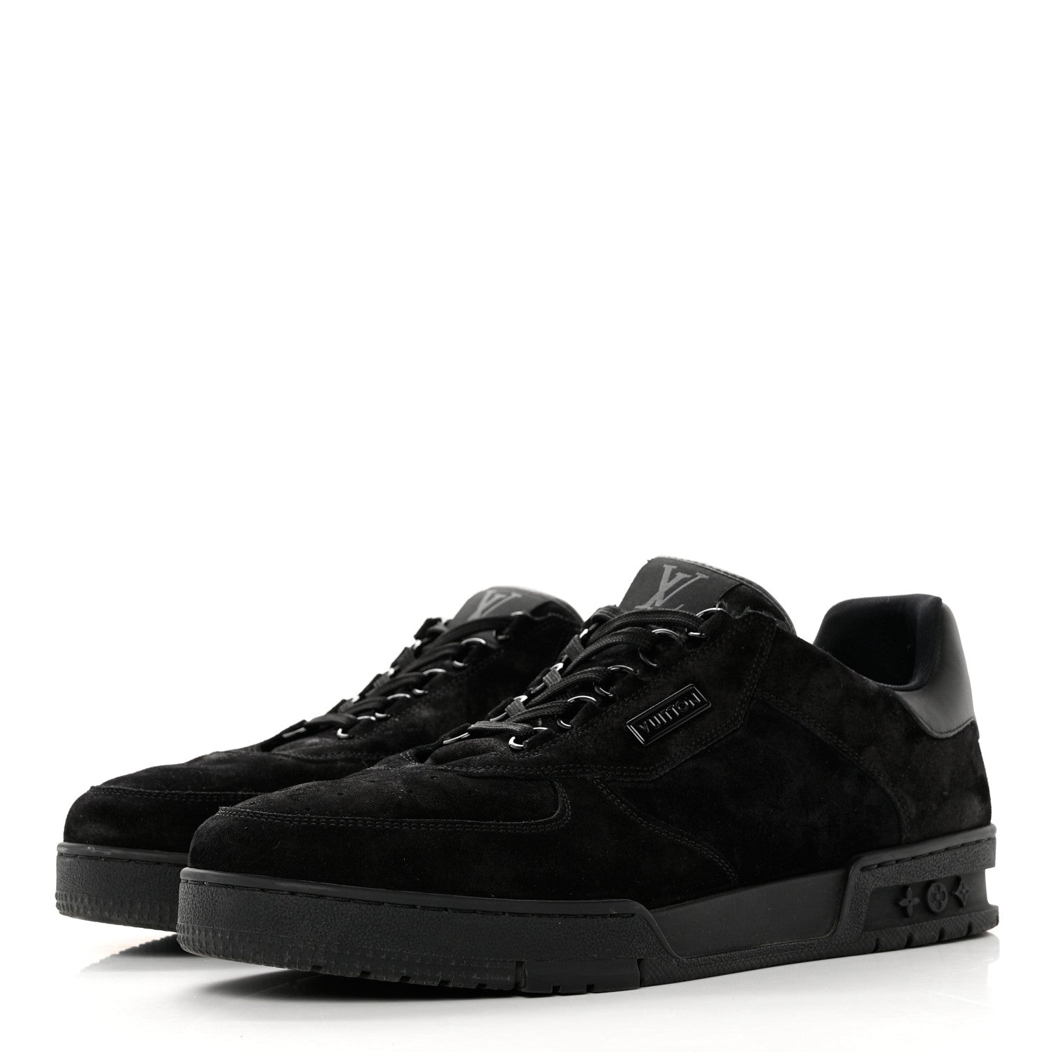 Louis Vuitton Suede Uniform Sneakers 10 Black 3 of 8