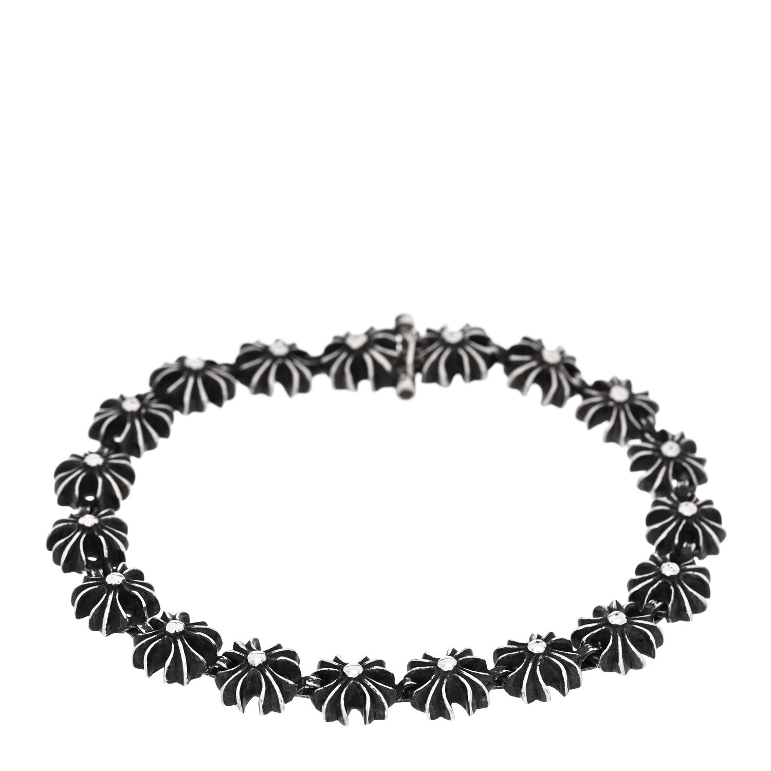 Chrome Hearts Sterling Silver Tiny Plus Cross Chain Bracelet 1 of 3