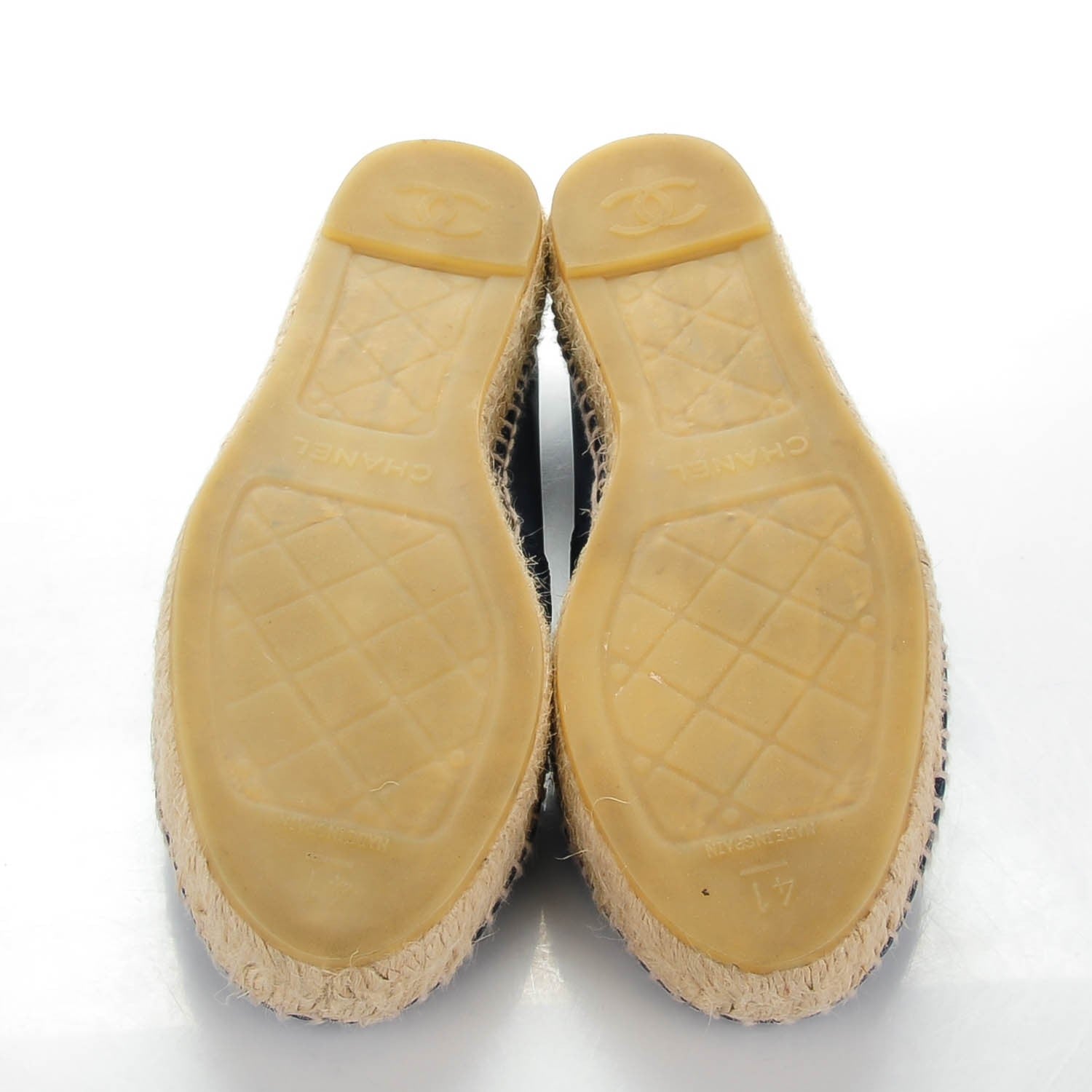Chanel Lambskin CC Espadrilles 41 Dark Navy 5 of 9