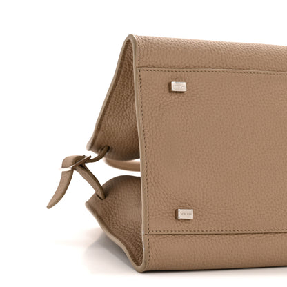 The Row Grained Calfskin Soft Margaux 10 Bag Dark Taupe 8 of 10