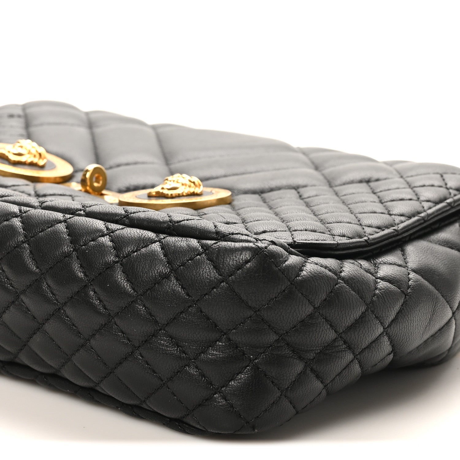Versace Nappa Quilted La Medusa Chain Crossbody Black 9 of 10