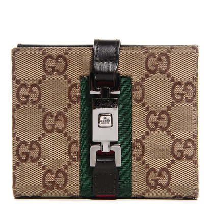 Gucci Monogram Web Jackie French Wallet Brown 1 of 8