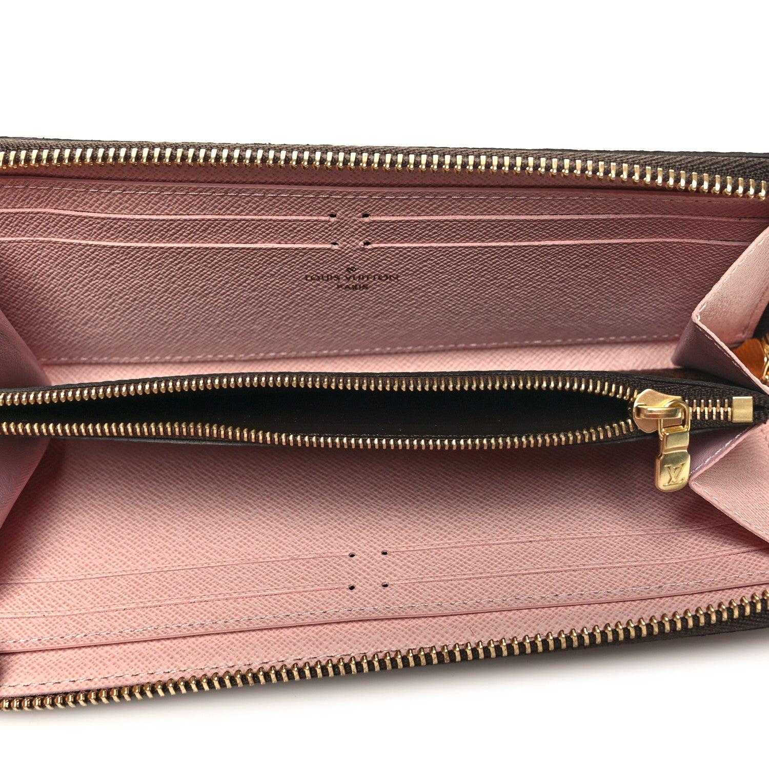 Louis Vuitton Damier Ebene Clemence Wallet Rose Ballerine 5 of 8