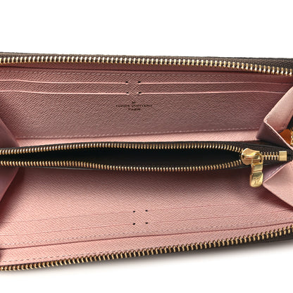 Louis Vuitton Damier Ebene Clemence Wallet Rose Ballerine 5 of 8